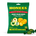 Honees Honey Menthol Cough Drops - 20-Piece, Single Pack Honey-Filled Lozenges | Temporary Relief from Cough | Soothes Sore Throat | All Natural