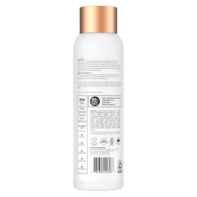 Sheamoisture Virgin Coconut Oil Body Wash Nourish and Replenish Skin Daily Hydra