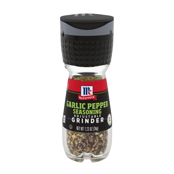 McCormick Garlic Pepper Seasoning Grinder, 1.23 oz 1.23 Ounce (Pack of 1)