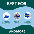 Scotch-Brite Non-Scratch Scour Pads, Scouring Pads for Kitchen and Dish Cleaning, 3 Pads 3 Pack