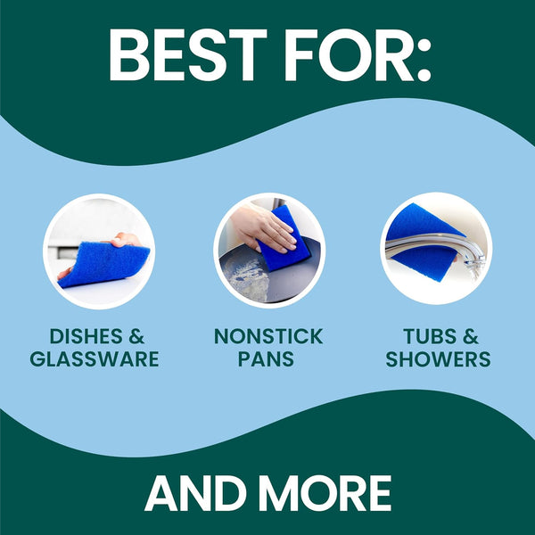Scotch-Brite Non-Scratch Scour Pads, Scouring Pads for Kitchen and Dish Cleaning, 3 Pads 3 Pack