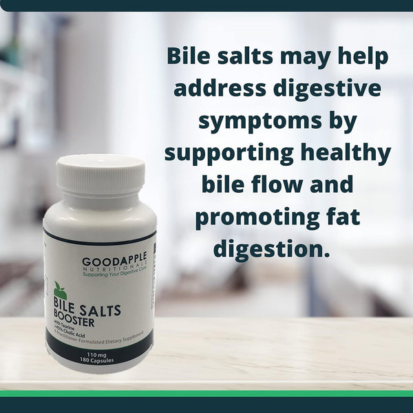 GoodApple Bile Salts Booster | Ox Bile + Taurine | Supports Fat Digestion & Healthy Bile Flow | Gallbladder Support | 180 Capsules*