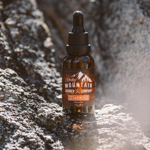 Rocky Mountain Barber Company MenÃ¢ÂÂS Cedarwood Beard Oil - Featuring Grapeseed Oil, Coconut Oil, Argan Oil and Real Cedarwood Essential Oil