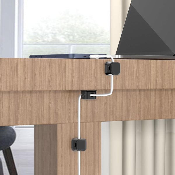 Magnetic Cable Clips, 6 Pack Cord Organizer Holder, for Desk Cable Management, Adhesive Wire Keeper for Desk in Bedroom Living Room Kichen Office