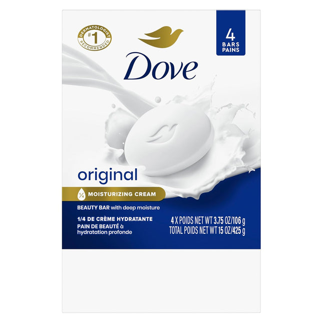 Dove Beauty Bar Gentle Skin Cleanser Moisturizing for Gentle Soft Skin Care Orig