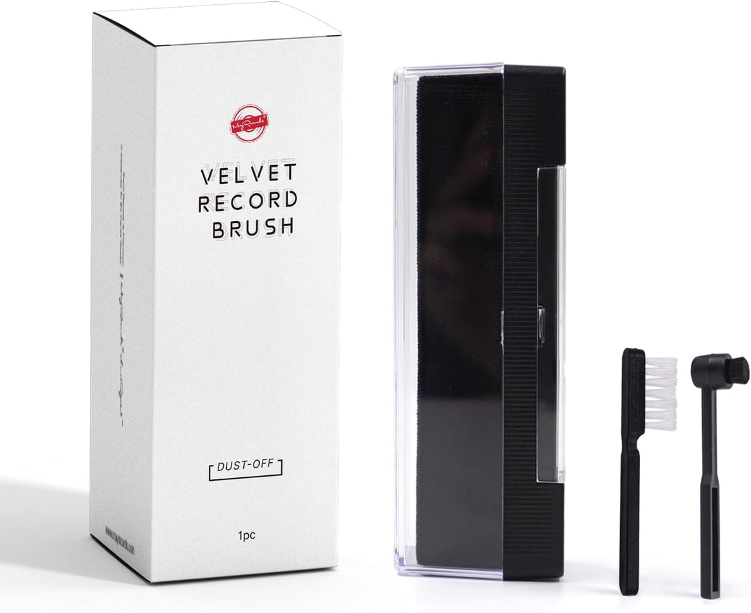 Sdroceryam Vinyl Record Cleaning Kit 3-In-1 Turntable Records Cleaner Anti-Static LP Velvet Record Cleaner Brush Stylus Brush for Record Player Turntable, Style A