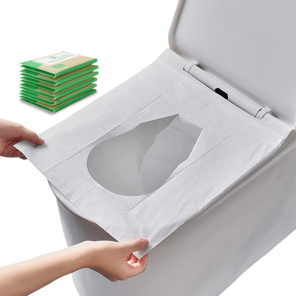 60 Pack Toilet Seat Covers Disposable Flushable Paper for Travel Friendly Packing for Kids Potty Training and Adult