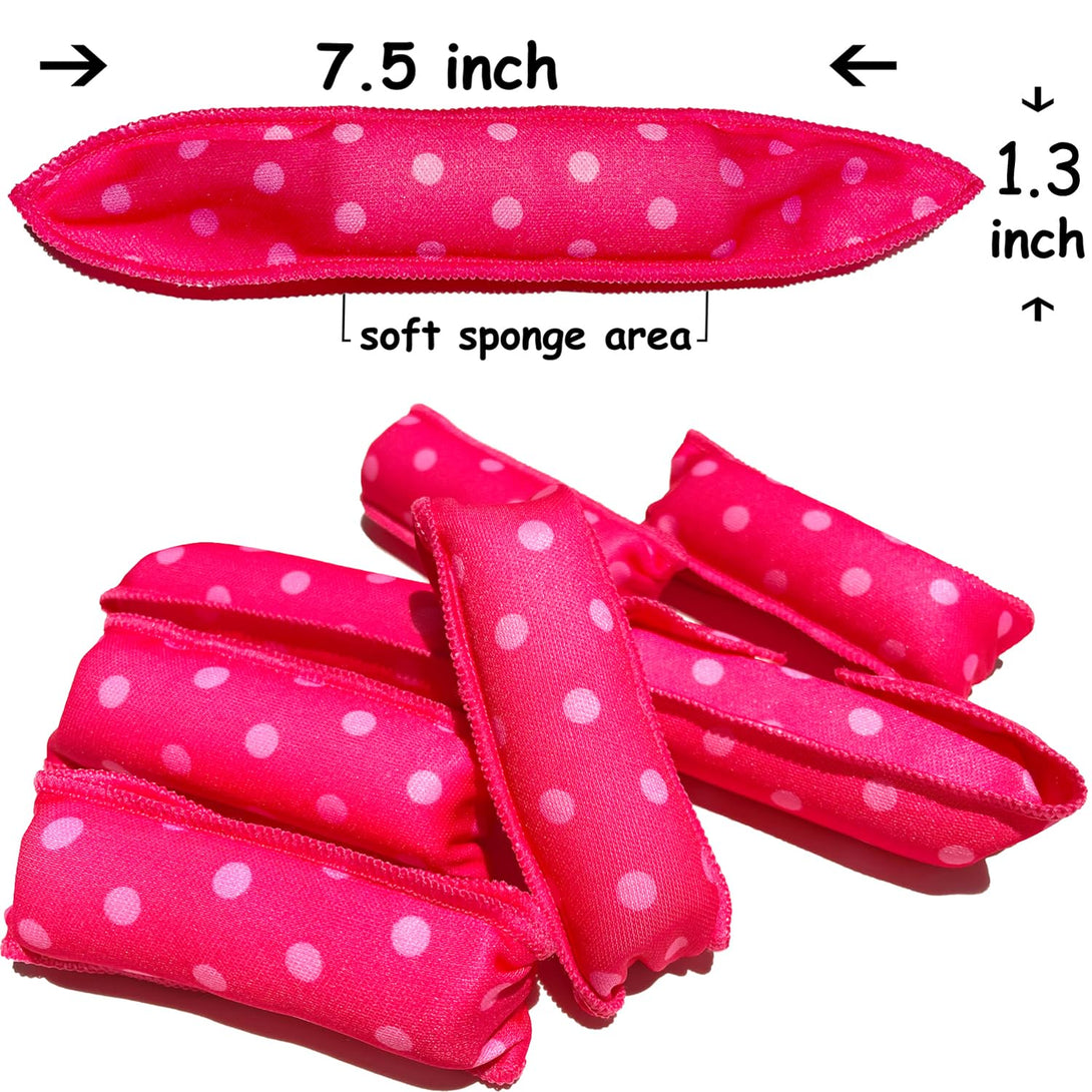 Aimin Soft Curlers for Overnight Heatless Curls, No Heat Foam Rollers for Long Hair, Satin Sponge Curlers (30 Pcs, Pink)