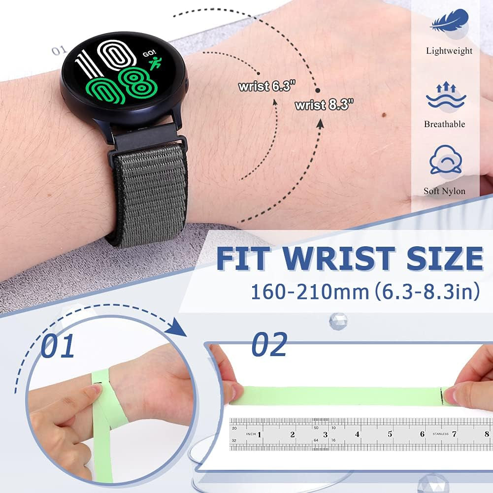22Mm Nylon Quick Release Bands Compatible with Samsung Galaxy Watch 3 45Mm/Galaxy Watch 46Mm/Gear S3 Frontier/Classic/Garmin Venu 3/Venu 2/Vivoactive 4/Fossil Gen 6 44Mm Bands for Women Men