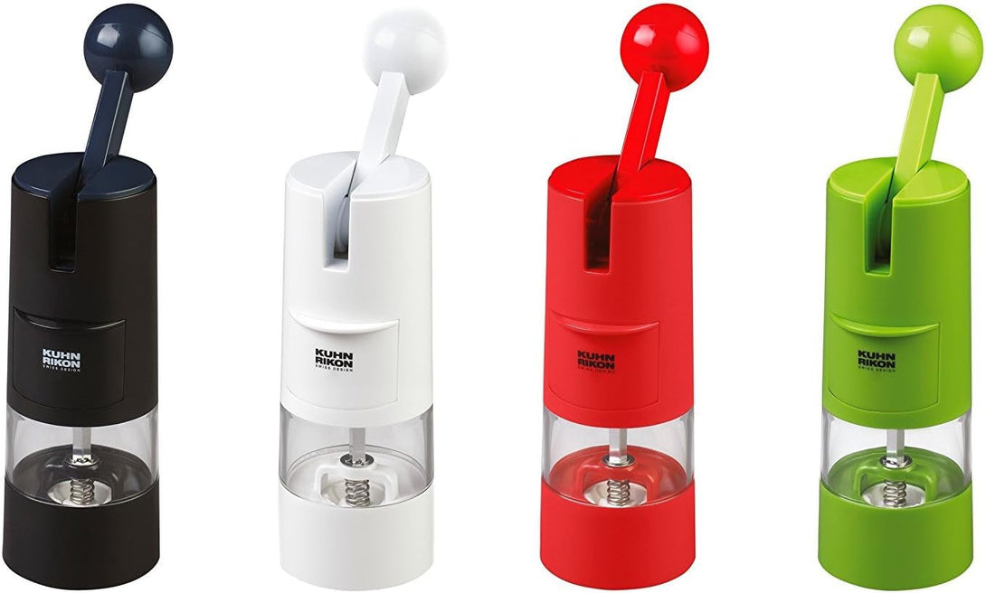 Kuhn Rikon Adjustable Ratchet Grinder with Ceramic Mechanism for Salt, Pepper and Spices, 8.5 X 2.25 Inches, Black