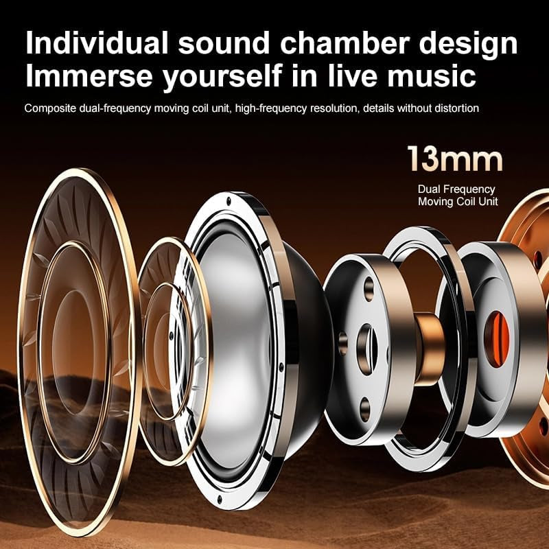 MBLUE AR02 Bluetooth Earbuds, 50H Playtime, ENC Noise Cancelling, 13Mm Bass Driver, Touch Control, Wireless Earphones for Sports, Workouts, Calls, Gaming (White)