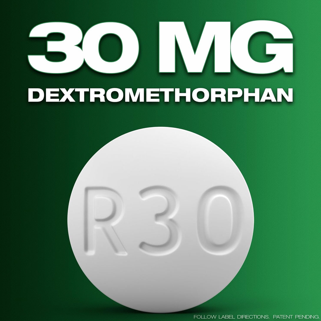 Cough Suppressant, Dextromethorphan 30Mg, 100 Doses, 100 Tablets, 5Mm Diameter Tablets for Cough Relief