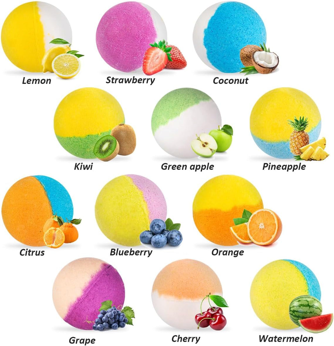 Bath Bombs for Kids with Surprise inside - 12Pcs Kids Bubble Bath Fizzies with Sea Animal Toys, Gentle Safe for Skin Moisturize. Birthday Christmas Gifts for Boys Girls