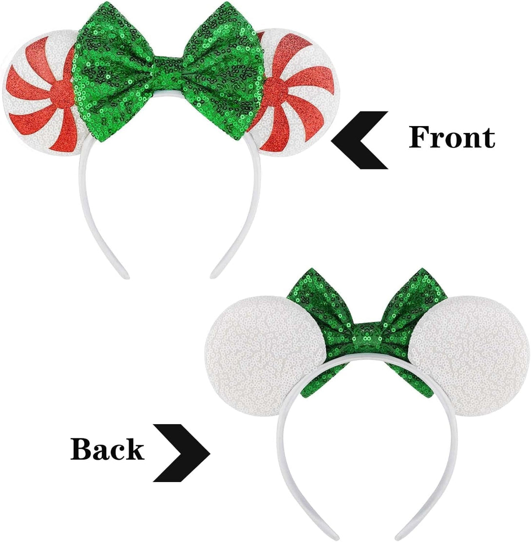FANYITY Christmas Mouse Ears, Sequin Mouse Ears Headband for Girls Women