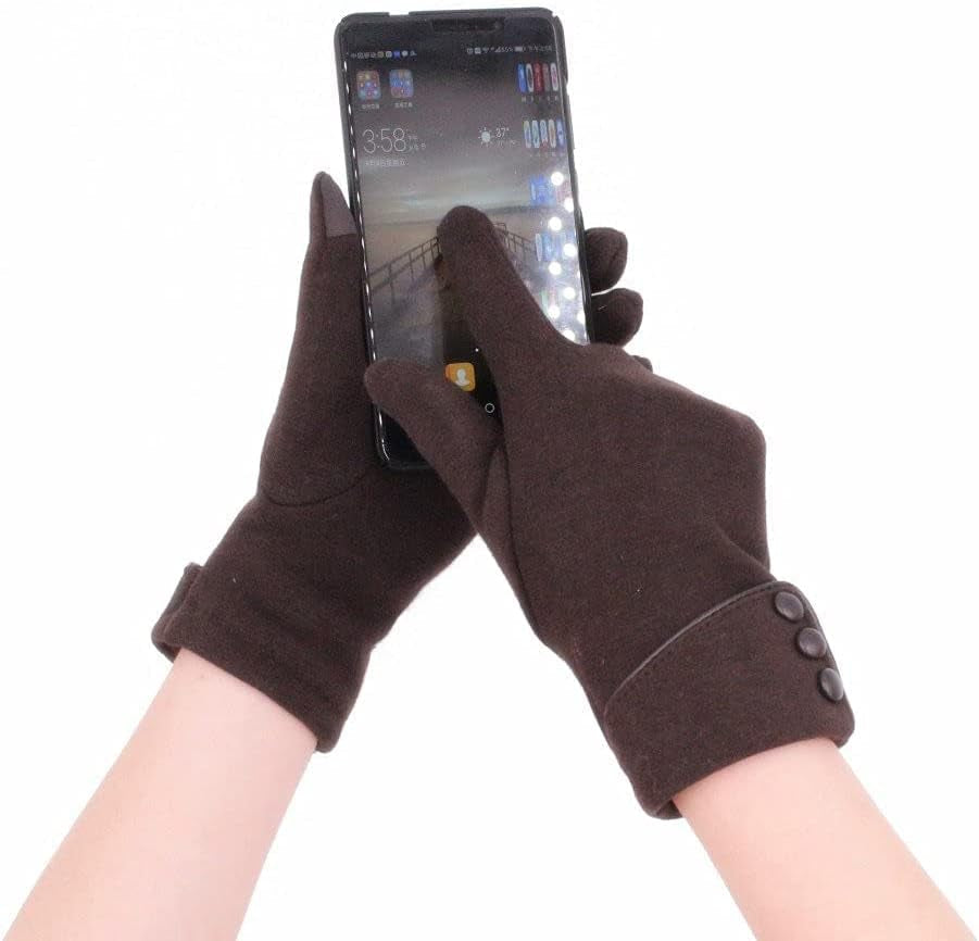 Tomily Womens Touch Screen Phone Fleece Windproof Gloves Winter Warm Wear
