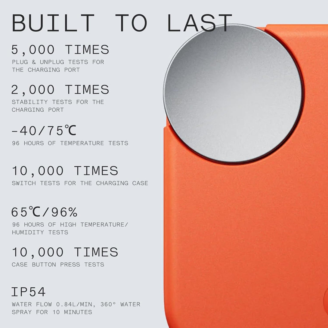 CMF Buds Wireless Bluetooth Earbuds, 42Db Noise Cancelling Earbuds, Dirac HD Audio, 35.5H Playtime, BT5.3, IP54 Waterproof, 4HD Mics Wireless Headphones for Iphone & Android (Orange)