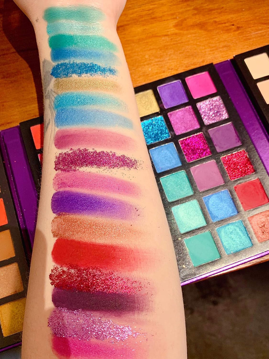 72 Colors Ultra Secret Eyeshadow Palette, 4 In1 Color Board Matte Shimmer Glitter Nude Natural All in One Makeup Palette Blendable Pigmented Make up Eye Shadow Pallet Gift Kit