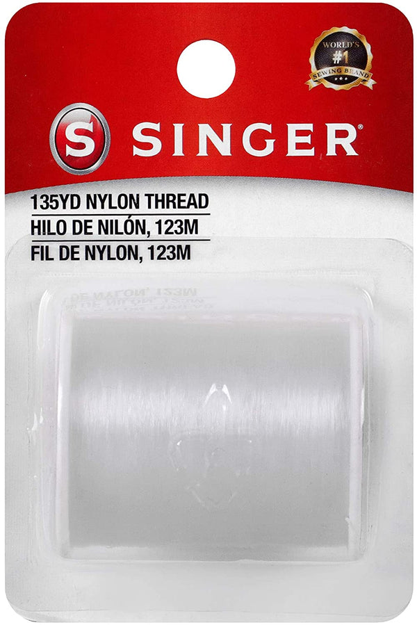 Singer Clear Invisible Nylon Sewing Thread, 135-Yard