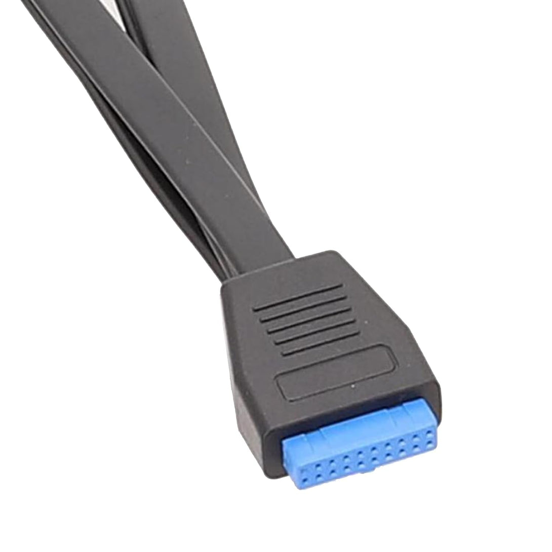 1 to 2 Motherboard USB 3.0 Header Splitter Cable - 20Cm 19Pin Internal Extension Header Adapter