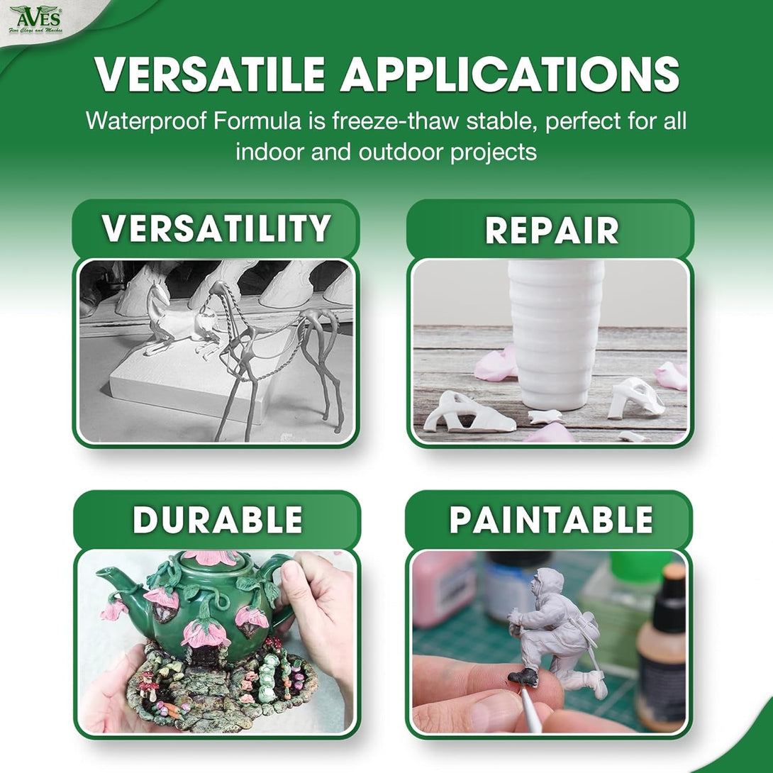 Aves Apoxie Sculpt - 2 Part Modeling Compound (A & B) - 1 Pound, Apoxie Sculpt for Sculpting, Modeling, Filling, Repairing, Simple to Use and Durable Self-Hardening Modeling Compound - Brown