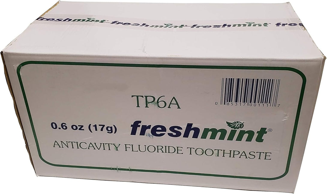 720 Tubes of Freshmint® 0.6 Oz. Anticavity Fluoride Toothpaste, Metallic Tube, Tubes Do Not Have Individual Boxes for Extra Savings, Travel Size