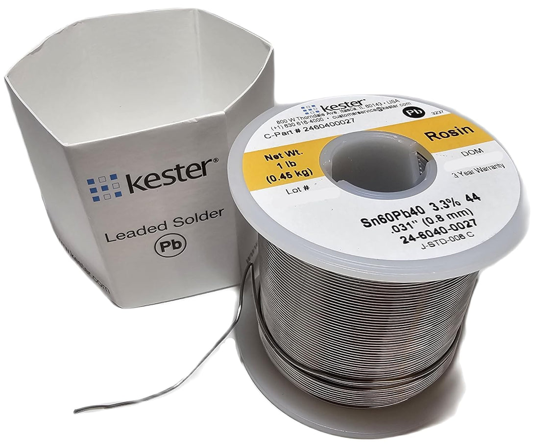 KESTER SOLDER 24-6040-0027 Wire Solder, 0.031"Dia., Pack of (1),32117