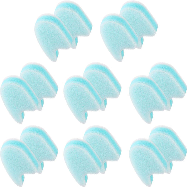 Mudder 16 Pieces Foam Toe Spacers for Feet Women 3 Layer Foam Toe Separators for Overlapping Toes Toe Stretcher Divider for Women Men Toes Relief Friction Hammer Toes and Prevent Corns