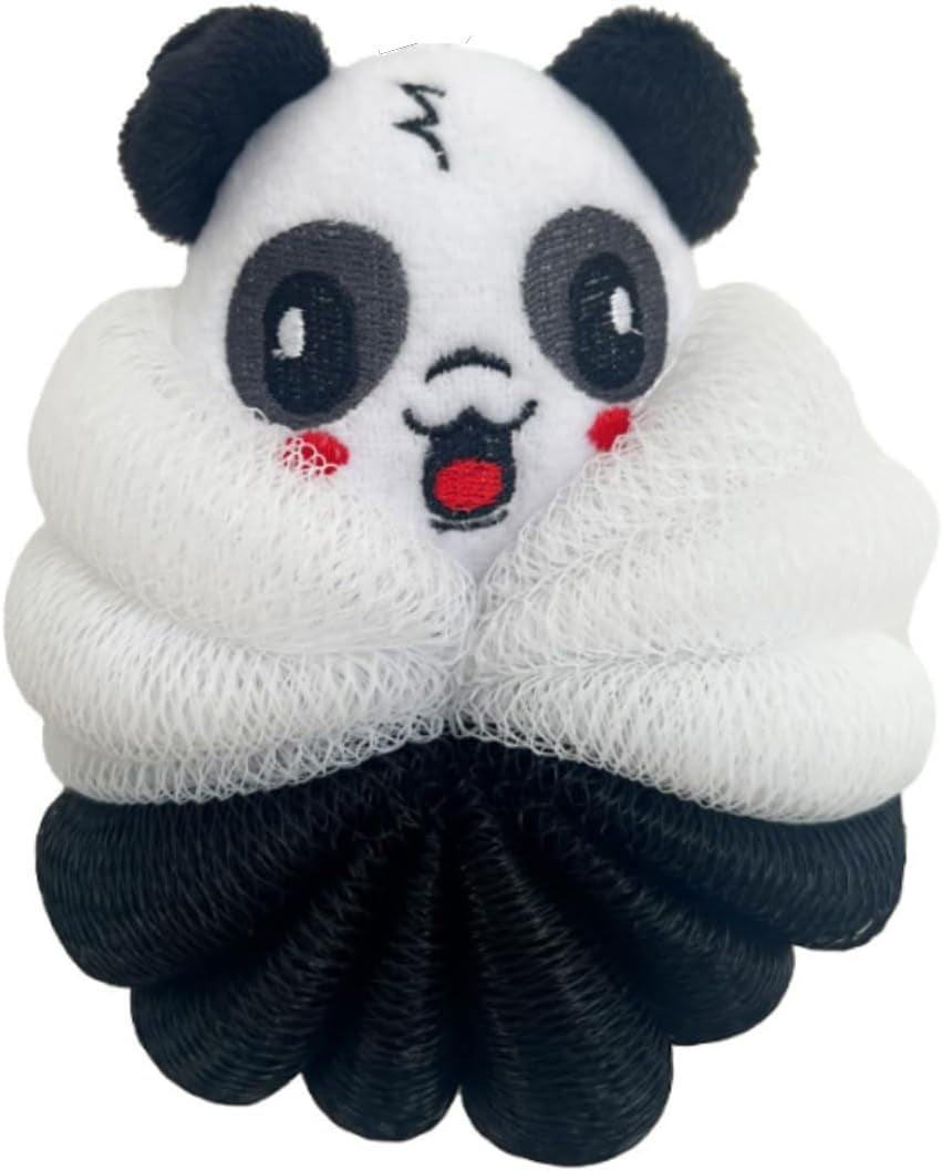 Cute Animal Bath Loofahs Sponge Pouf Mesh Body Scrubber Shower Exfoliating for Women Kids Girls Boys