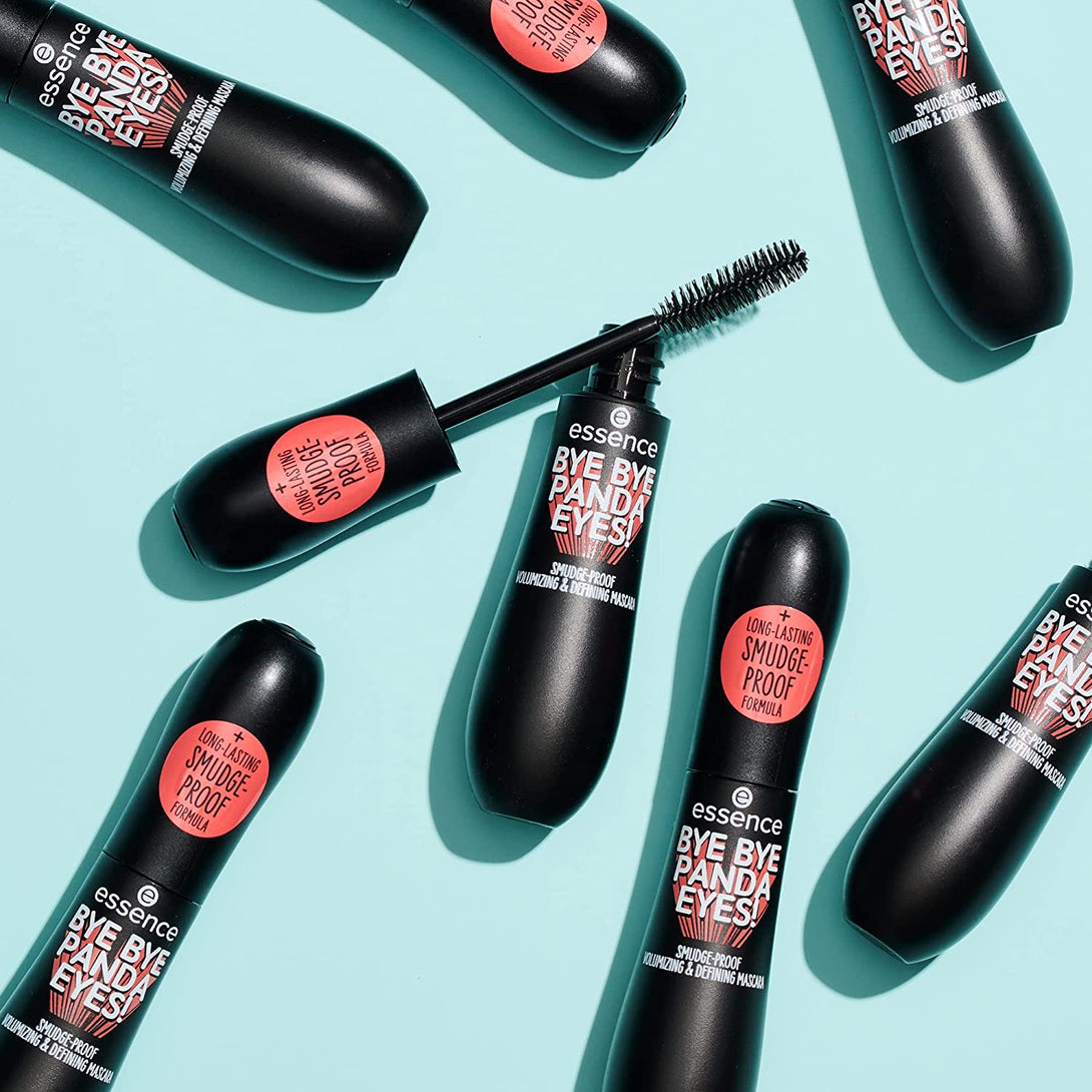 Essence | Bye Bye Panda Eyes Tubing Mascara | Smudge-Proof, Volumizing Definition | Vegan, Cruelty Free, Free from Parabens & Oils (Pack of 1)