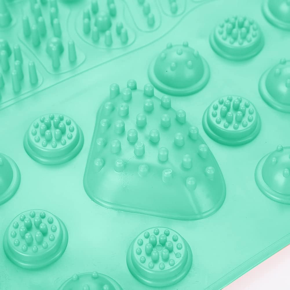 YUYTE Foot Massage Pad, Foot Massage Mat Reflexology Pads for Pain Relief and Point Release Magnet to Relax from Pressure and Leg Pain Can Be Used in Your Office(Green)