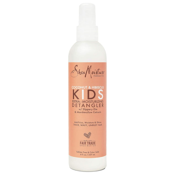 Sheamoisture Kids Extra Moisturizing Detangler for Curly Hair Coconut and Hibiscus Kids Detangler with Shea Butter 8 Oz