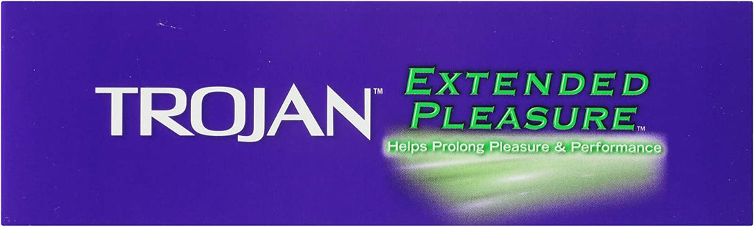 TROJAN EXTENDED PLEASURE Climax Control Extended Pleasure Condoms, 12 Count