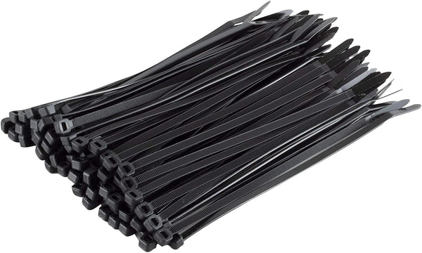 Black Zip Ties 8 Inch 2000 Pack Bulk Heavy Duty Self Locking Zipties 8" UV Resistant Nylon Cable Ties Wire Ties Wraps Tensile Strength 40 Lbs for Garage Home Office Working Shop Camping