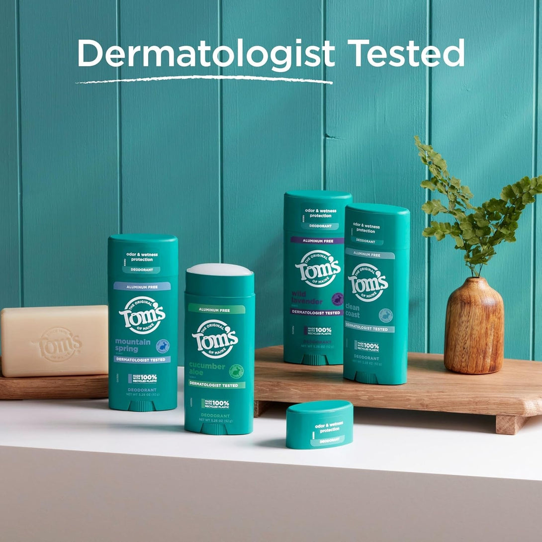 Tom’S of Maine Unscented Natural Deodorant for Women and Men, Aluminum Free, 3.25 Oz