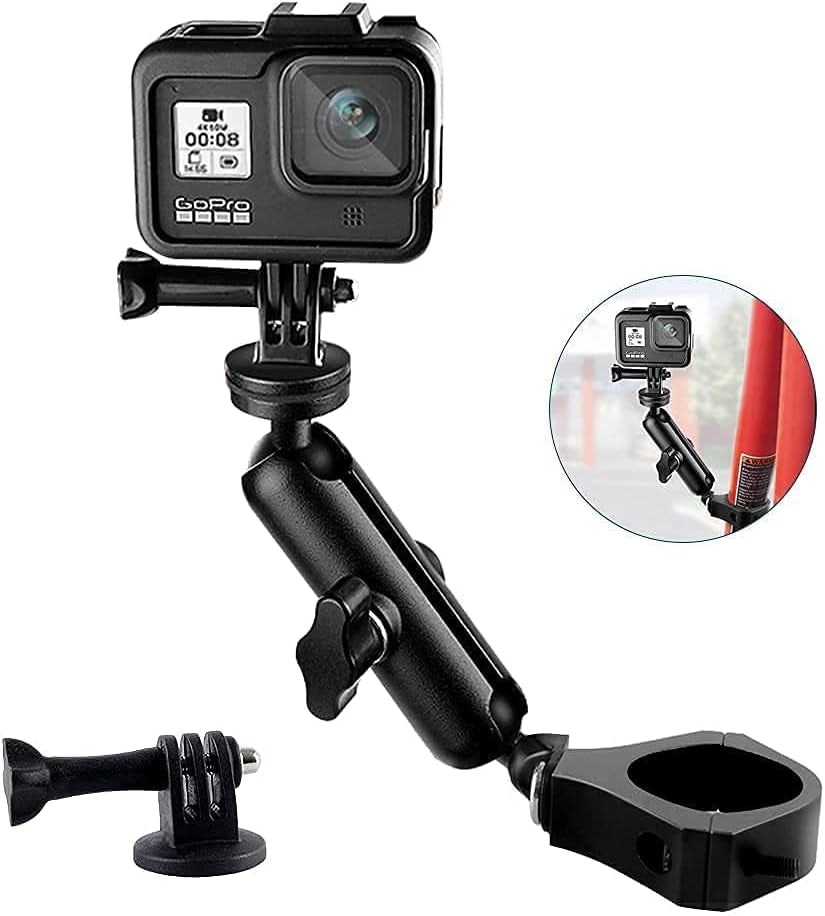 UTV ATV Camera Mount Holder 360°Gopro Roll Bar Mount Accessories Action Cameras Accessory for 1.75"-2" Roll Bar and Tube