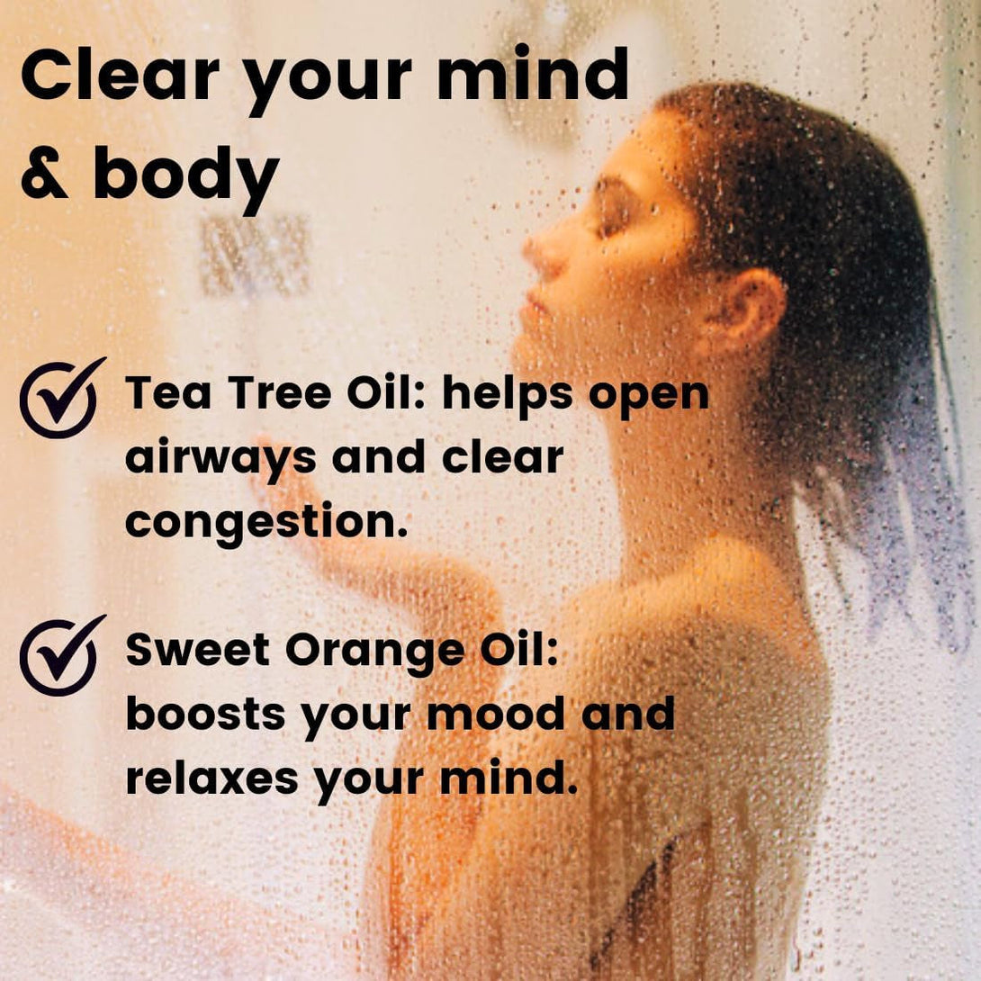 Pure Energizing Sport Shower Steamers - Natural Orange and Tea Tree Essential Oils, Made in USA, Father’S Day Gifts, Energy Boost for Athletes, Best Birthday Gift Set for Stress Relief and Self Care