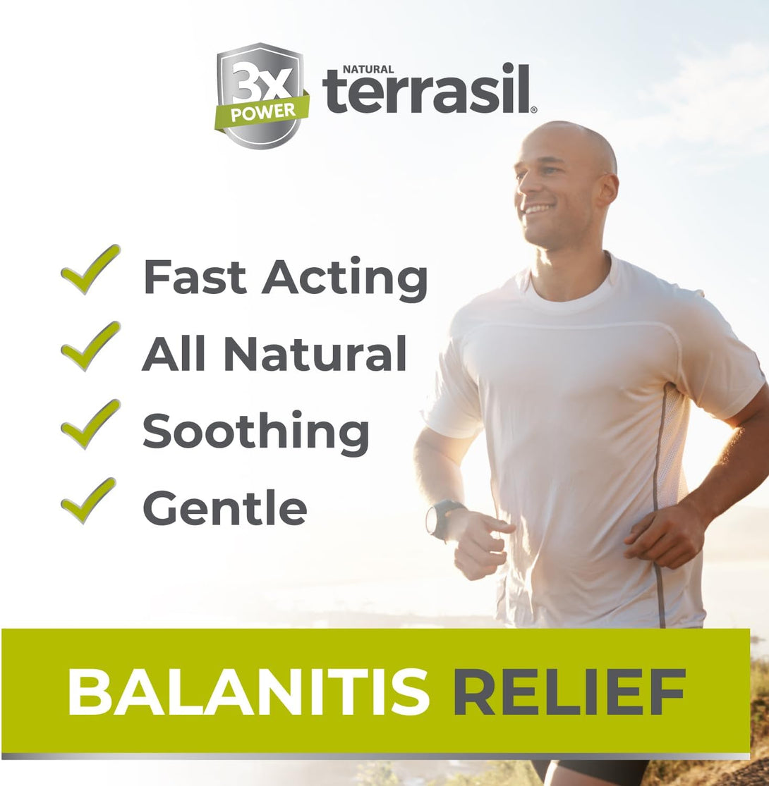 Terrasil Balanitis Relief + Calendula Soap 2-Product Kit – Balanitis Treatment for Men, Natural Foreskin Ointment for Balanitis Symptoms: Itch & Irritation. Dermatologist Tested (14G Tube + Soap Bar)