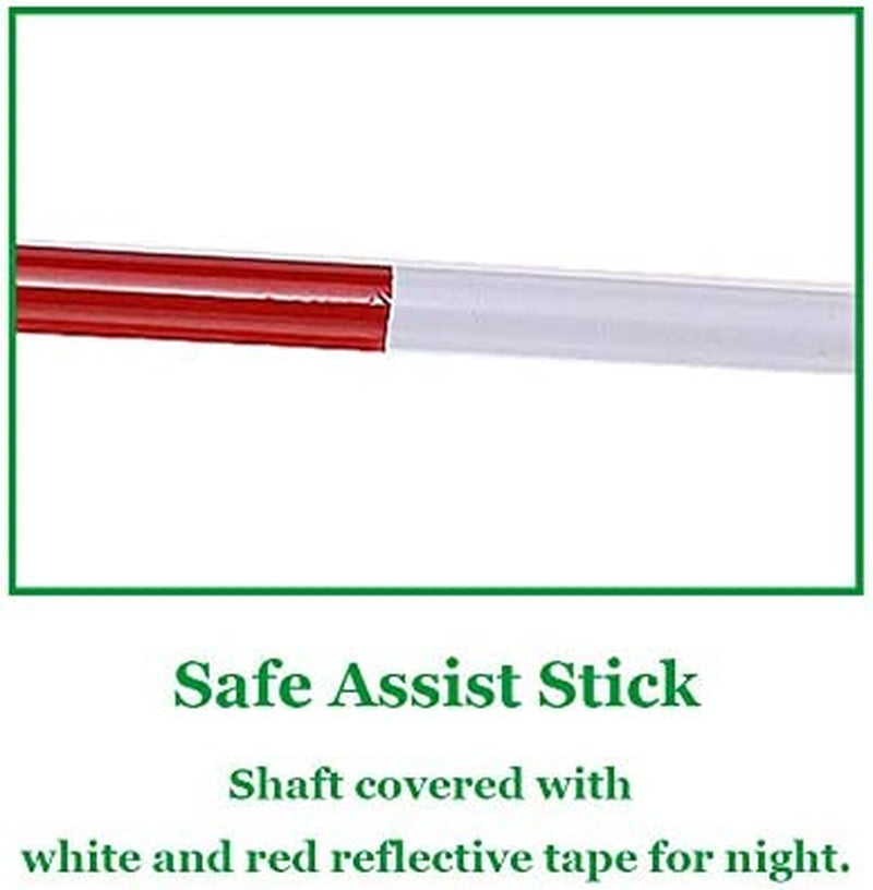 Folding Cane Blind Stick Walking Cane White for the Blind Person Visually Impaired Gadgets Collapsible Cane Mobility Stick Telescoping Canes Accessories for Blind Women Men Gifts (49 Inch)