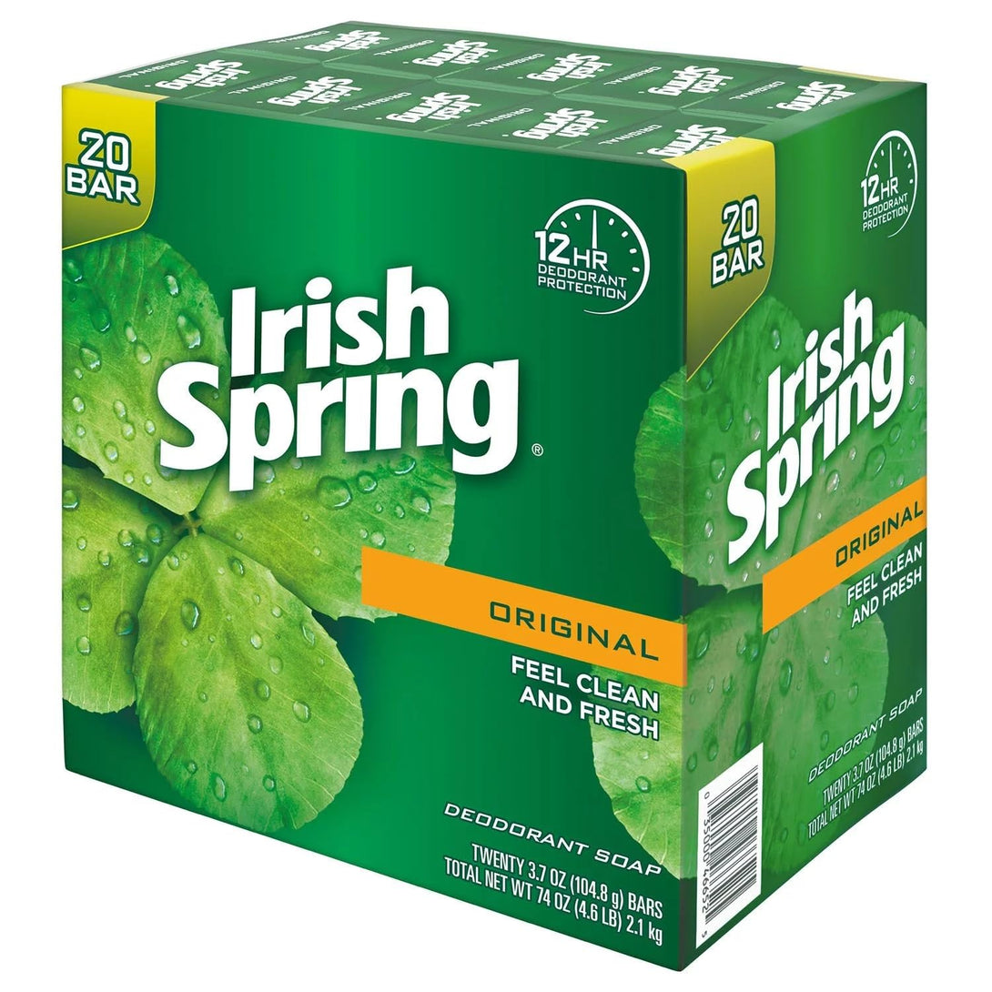 Irish Spring Bar Soap (20/4 Oz Net Wt Oz), Original, 80 Ounce (Pack of 1)