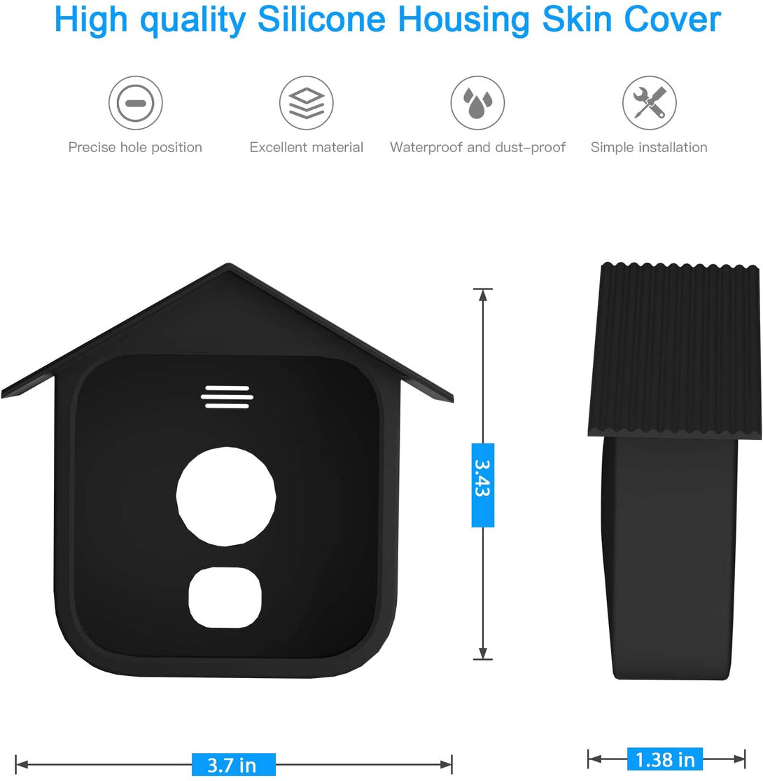 Blink Outdoor Camera Cover,Birdhouse Case for Blink Outdoor 3 Security Camera-Holaca Silicone Skin for Blink Camera- Anti-Scratch Protective Cover for Full Protection (2 Pack, Black)