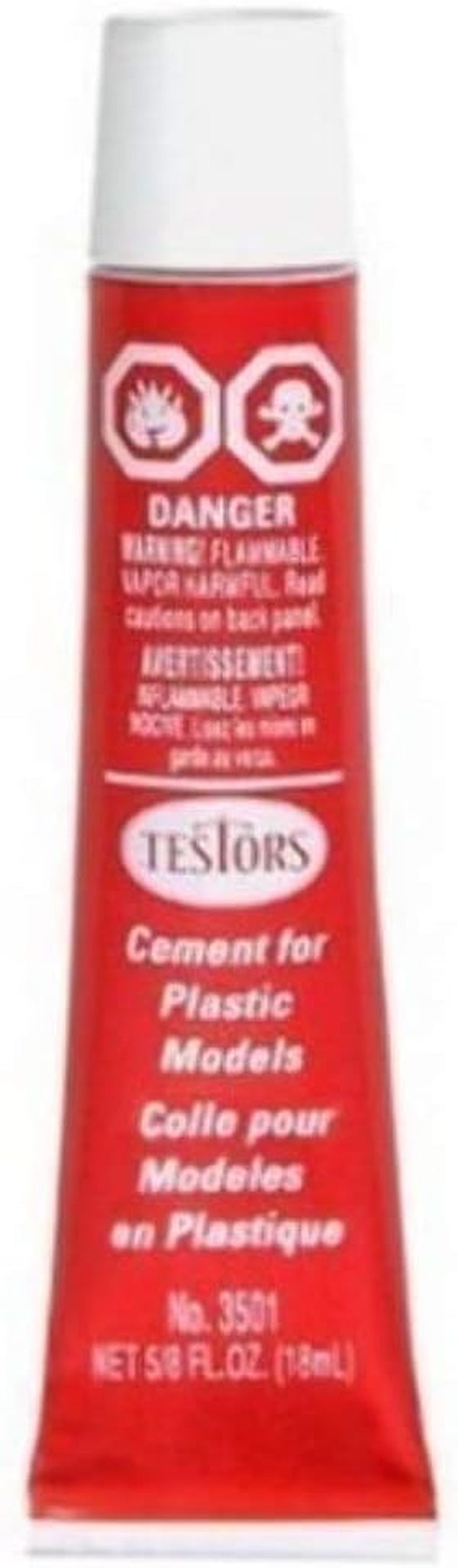 Testors TES3512A Plastic Model Cement , Carded, 5/8Oz