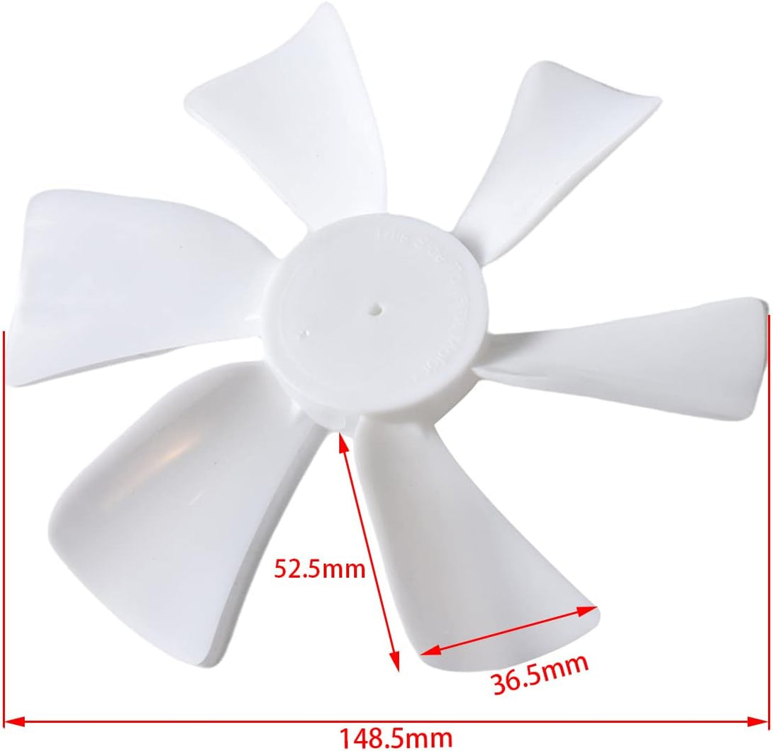 MERZHCHARE 6 Inch RV Vent Fan, 12V D-Shaft RV Fan Motor with White Fan Blade, RV Exhaust Fan with 2 Screws 2 Zip Ties and Template for Mounting, Replacement Parts for RV Roof Celling Bathroom Exhaust