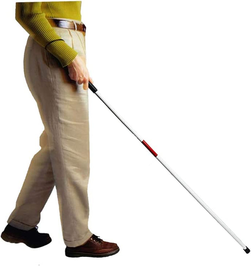 Folding Cane Blind Stick Walking Cane White for the Blind Person Visually Impaired Gadgets Collapsible Cane Mobility Stick Telescoping Canes Accessories for Blind Women Men Gifts (49 Inch)