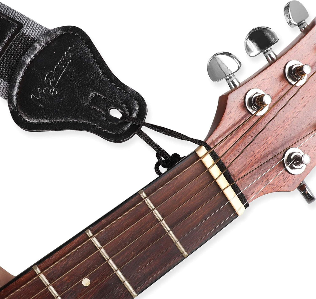 Mr.Power Guitar Strap 36.6In - 65In with 3 Pick Holders for Electric Acoustic Guitar, Nylon Strap for Your Family Friend Love Guitarists