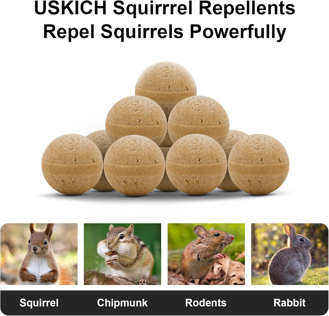 20Pack Squirrel Repellent Outdoor, Chipmunk Repellent Outdoor,Rodent Repellent,Squirrel Repellent for Attic and Cars Engines, Ultra Powerful Squirrel Deterrent Keep Squirrels Out of Garden