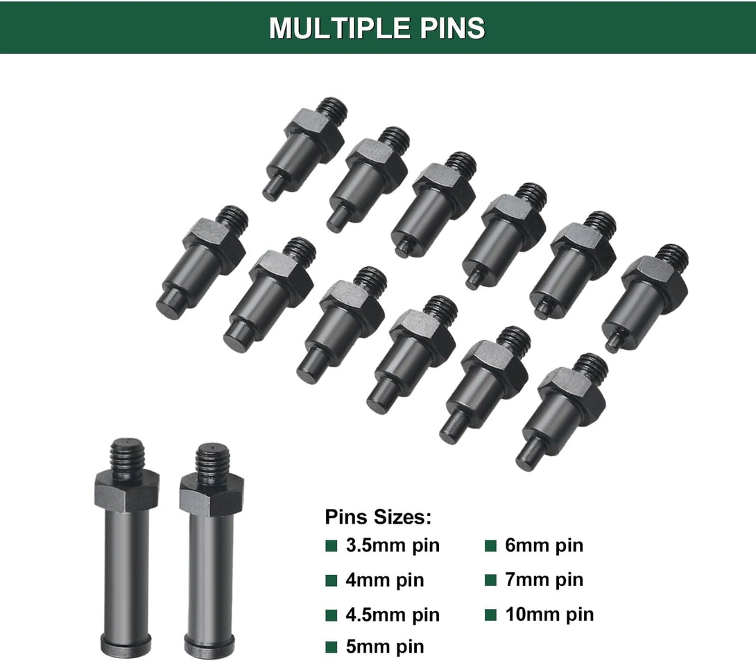 Lainkeen 15Pc Universal Camshaft Pulley Holder Tools Kit,Variable Pin Spanner Wrench Kit Adjustable Fan Clutch Pully Holder Wrench with Pins