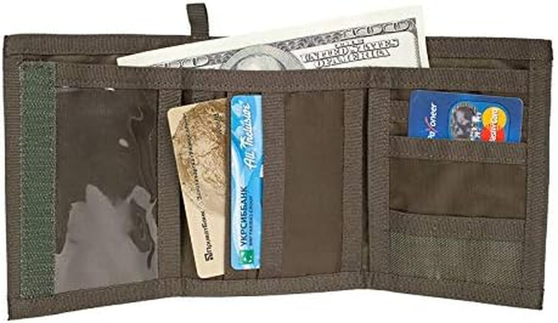 Chameleon Trifold Men Nylon Wallet - Military Tactical Mens Wallets- ID Card Holder - Canvas Thin Front Pocket Travel Wallet -Coin Zipper Pocket