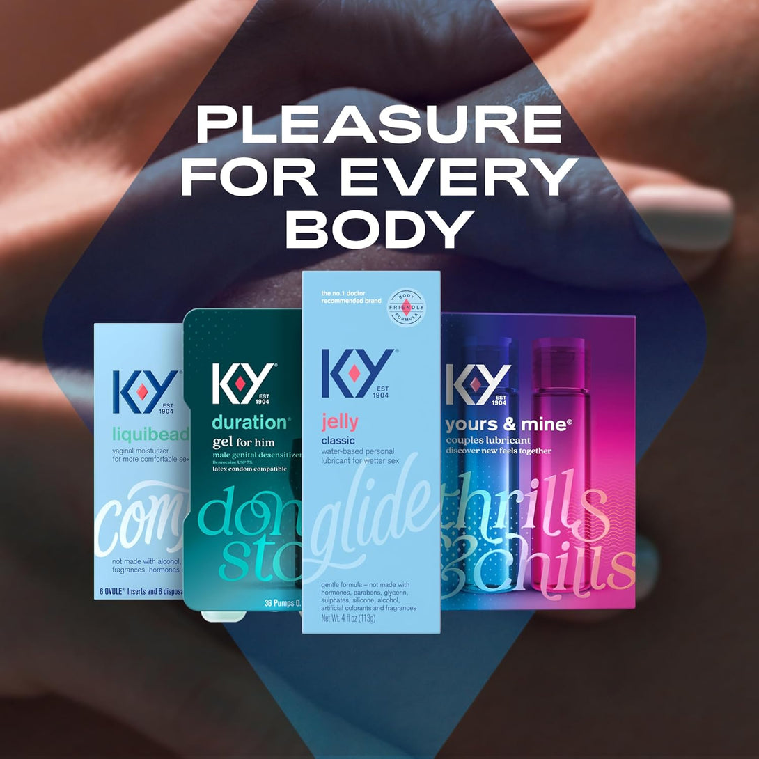 K-Y Jelly Water Based Lube for Sex, Anal Lube, Non-Greasy Water Based Personal Lubricant, Ph Friendly Sex Lube Can Be Used with Sex Toys for Women & Male Sex Toys, Condom Friendly Personal Lube, 2 Oz