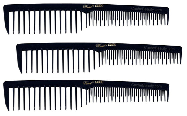 Krest Black Space Tooth Comb #6000 (3 - PACK)