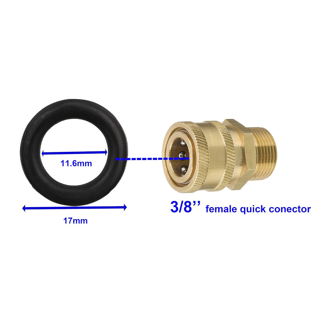 Tool Daily Pressure Washer O Rings Kit for Pump, Hose, Gun, Wand, Coupler, Adapter, Nozzle, 18 Sizes, 100 Pieces